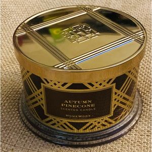 Harry Slatkin Homeworx scented candle AUTUMN PINECONE glass jar‎